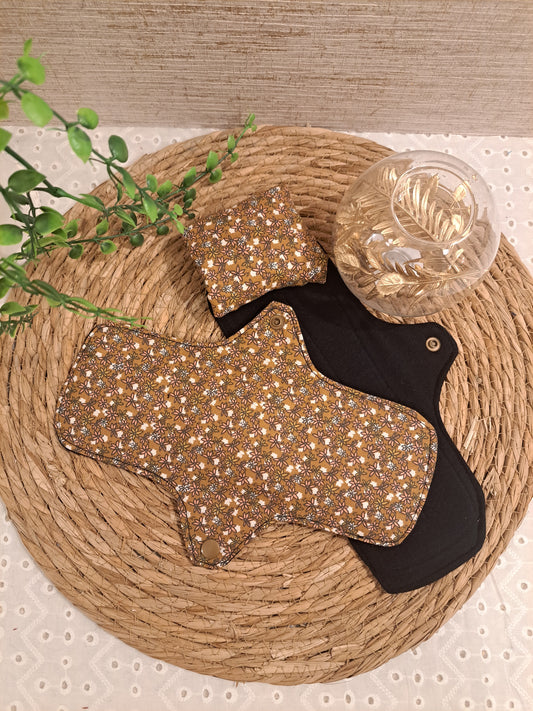 Serviette Hygiénique Lavable Flux Normal (Grande Taille) "Maroon"